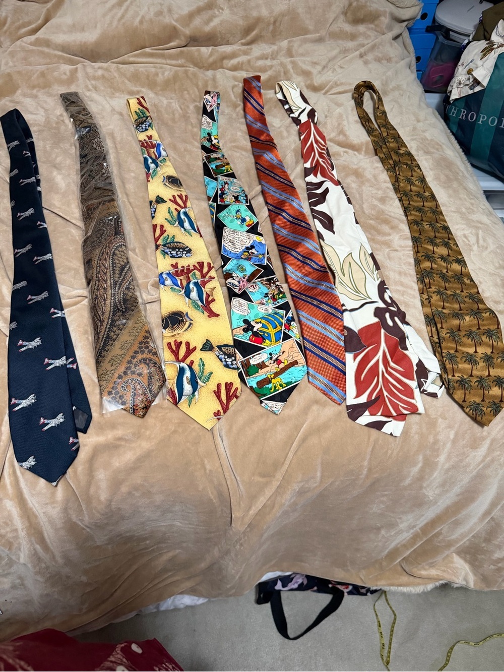 Lot of 7 Assorted Men's Patterned Neckties - Multi-Color Pack Ted Baker Hawaii
